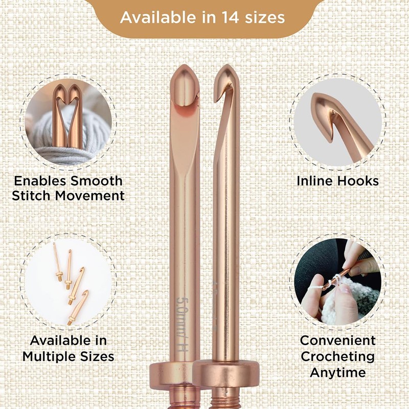 KnitPro Oasis Inter. crochet hook tips 8.00mm - 1pc