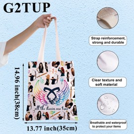 G2TUP Shadow Bookish Tote Bag Clary & Jace Fans Gift All The Stories Are True Shoulder Bag Clary Angelic Rune Merch (All The Stories TG)