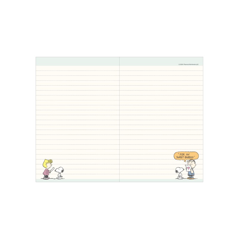Sunstar Bungu S2958449 Snoopy Notebook, Monthly B7, White