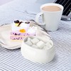 zeeooil Sugar Packet Holder 2 Pieces Ceramic Sugar Containers (White)