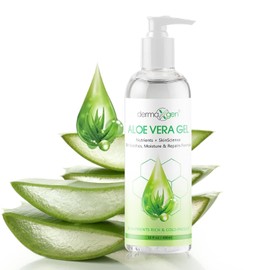 Dermaxgen Aloe Vera Gel - Organic 100% Pure Aloe + Witch Hazel + Vitamin C + Vitamin E - Skin Soothes, Moisture And Repair Formula, Nutrients Rich And Cold Pressed - 16 Fl Oz