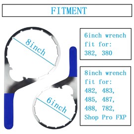 Ibetter 6 Inch & 8 Inch Colar/Vent Cap Fuel Filter Wrench for 380134 382 & 482 483 782 Compatible with Detroit Diesel Truck Engines Cummins Engines, Navistar Engines Diesel DD13, DD15 and DD16