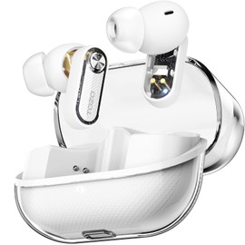 【VGP 2026 Award Winner】TOZO Crystal Pods Earphones Bluetooth Wireless Earphones ANC/ENC Noise Cancelling 38dB Reduction Compact Lightweight Mid-Low Bass Warm Tone Custom EQ App Compatible External