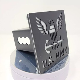 LEDIN For 2" Receiver Truck Steel Tow Trailer Hitch Cover 4" x 4" Navy Eagle Design