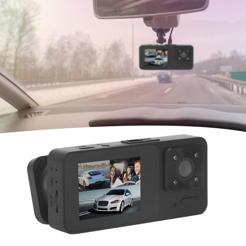 Dash Camera Triple Lens Rotatable HD1080P Night Vision 2in ISP