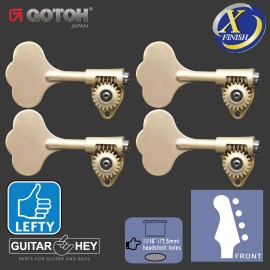 GOTOH NEW Gotoh GBU510C-12 Bass Tuners 4-inline 11/16" Clover Key - LEFTY - X-GOLD