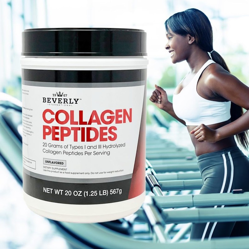 Beverly International Collagen Peptides Protein Powder. Youthful Appearance- Skin, Hair,