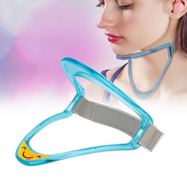 Neck Support, Neck Collar, Pain Relief, Neck Traction Stretcher for Home Office, Correction of Neck Precurvature (Blue)