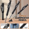 Hiboom 3 Pack Carpenter Pencil with 24 Refills (Red, Black,