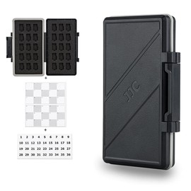 JJC 30 Slots Micro SD Card Holder Water Resistant Memory Card Carry Case Storage for 30 Micro SD / SDXC / SDHC Cards