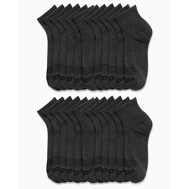 AND1 Men's Socks - Athletic Cushion Quarter Cut Socks (24 Pack), Size Shoe Size: 6-12.5, Grey