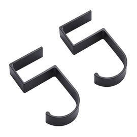 SAHENITEANA Students' Desk Hook, Nail Free Clamp-On Under Desk Schoolbag Hook,Women's Bag Handbag Headphone Hanger Backpack Hook, Suitable for Under 3cm/1.18 inch Thick Plate (Black, 2 Pack)