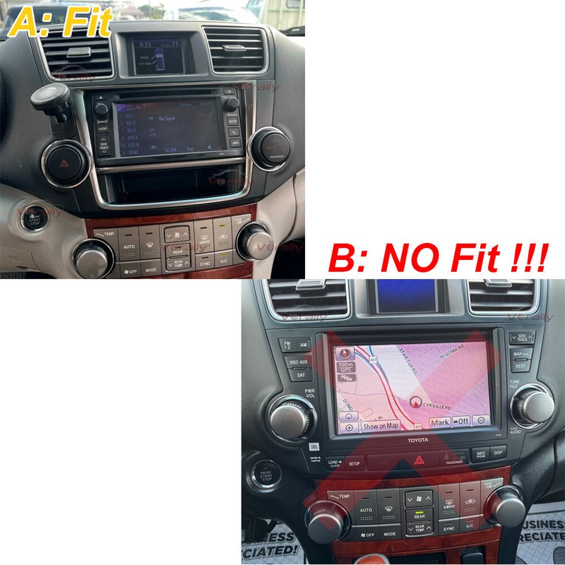 Vorally For 2008-2013 Toyota Highlander Android 14 Navi CarPlay Car