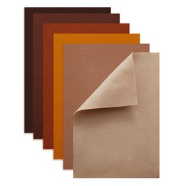 HaoFeiJH Felt Sheets - 6PCS Soft Felt Squares (8x12 A4), 1.5mm Thick, Ideal for Sewing, Patchwork, Decoration, Embroidering, DIY Craft