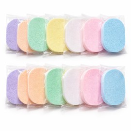 Pillow Gray Face Wash Cleansing Sponge, 12 Pieces, Mix / 필로그레이 세안 클렌징 해면스펀지, 12개, 믹스