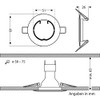 ledscom.de Fere Ceiling Mounting Frame Round Matte Stainless Steel Set