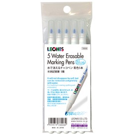 Leonis Erasable Chalk Marker Pen, Blue, Set of 5