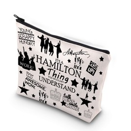 Musical Makeup Bag Musical Quote Cosmetic Bag Musical Inspired Gift for Women Musical Gift (Hamilton Thing CA)