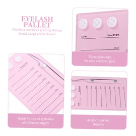 IWOWHERO Eyelash Extension Acrylic Tray Magnetic Grafting Eyelash Pallet for Cosmetics Supplies Professional Beauty Salon Personal Use Smooth for Enhanced Grafting Efficiency