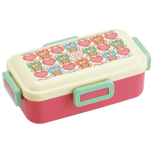 Skater PFLB6AG-A Antibacterial Fluffy Lunch Box with Dome-Shaped Lid, 18.9 fl oz (530 ml), Swimmer, Made in Japan