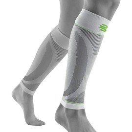 Bauerfeind Sports Compression Lower Leg Calf Sleeves (1 Pair) - Gradient Compression for Improved Blood Circulation in Legs - Air Knit Fabric Breathable, Durable, Washable (White, Small/X-Long)