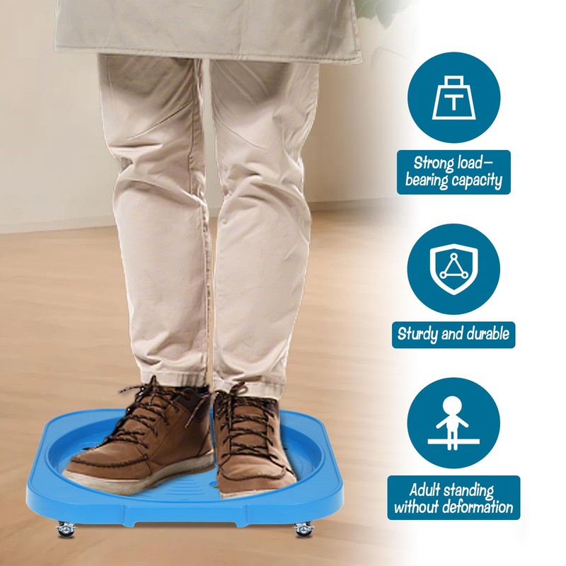 3 Pack 5 Gallon Bucket Dolly with 360° Swivel Casters,