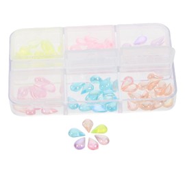 Baluue Nail Art Rhinestones Colorful Teardrop Charms for Dazzling Nail Designs Portable Box for Easy Storage and Travel for DIY Art Enthusiasts