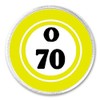O 70 O70 Bingo Ball - 3" Sew/Iron On Patch
