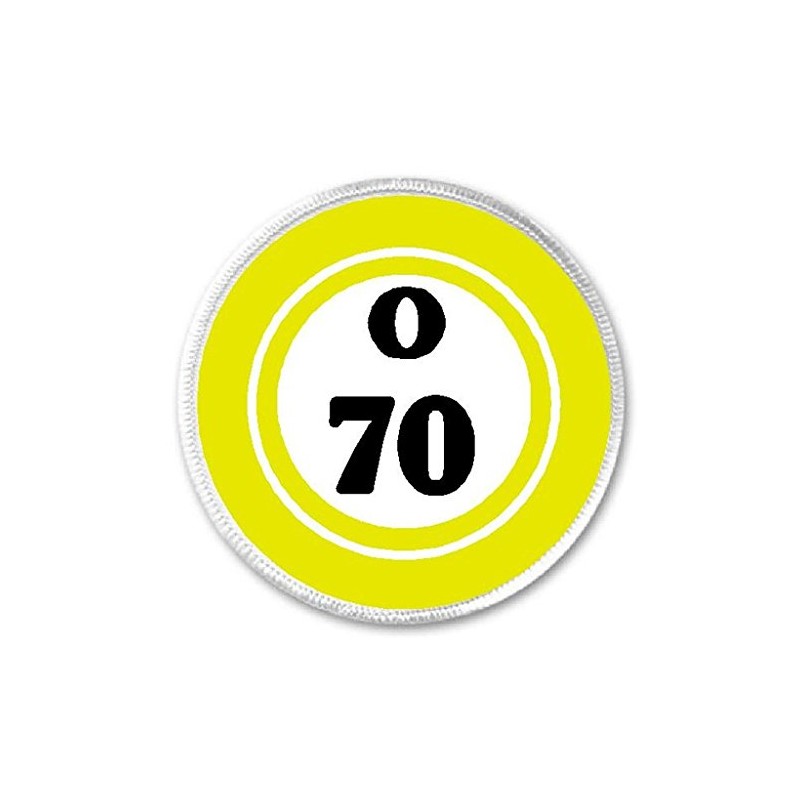 O 70 O70 Bingo Ball - 3" Sew/Iron On Patch