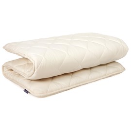 Aircliff Japanese Floor Futon Mattress, Tatami Mat Sleeping Pad, Shikibuton, Mattress Topper, Boys Girls Roll Up Dormitory Mattress, Foldable & Portable Floor Lounger Bed, Guest Bed (Cream, Queen)