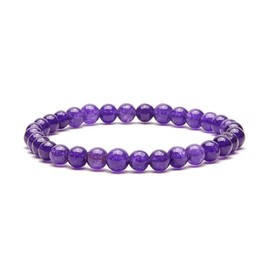 Amethyst Bracelet Healing Bracelet for Women Crystal Bracelet Beads Bracelet for Girls Good Luck Jewelry Gifts for Birthday Anniversary