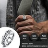 JeweBella Men's Stainless Steel Rings Polished Silver Celtic Knot Vintage