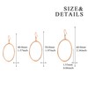 Rose Gold Plated Large Hoop Earrings for Women Sterling Silver