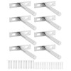 QWORK® Pack of 8 Invisible Shelf Brackets - 100 mm
