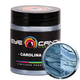 Eye Candy Pigments Premium Blue Mica Powder - Carolina Blue (25gr) - for Epoxy, Resin, Soap, Paint, Woodworking, Acrylic Pouring, Bath Bombs, Fishing Lures - DIY Arts and Crafts Additive