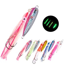 J-BARZILLAI Jigs,Slow Fall Pitch Fishing Lures,Sinking Metal Spoons,Saltwater Artificial Bait,Boat Jigging Bait,Jigging Lures for Bass Trout Musky Tuna,5 Colors 160G/180G/200G (Pink, 180g)