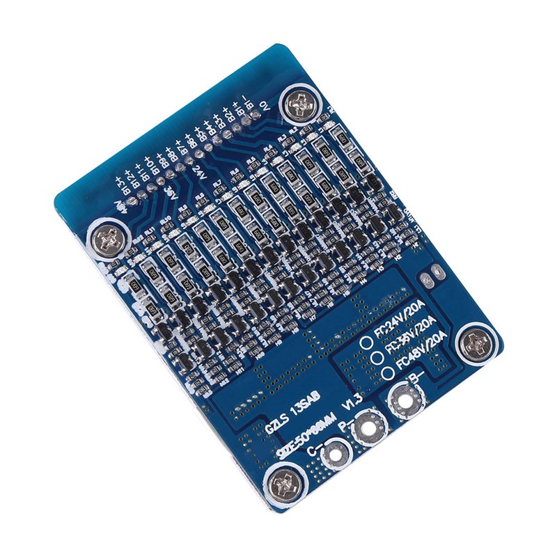 13S 48V 20A Li ion Cell 18650 Battery Protection BMS