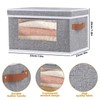 OUTBROS Storage Box with Lid, Transparent Window Organiser Box, Foldable