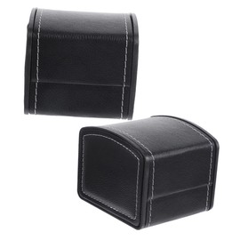 Operitacx Watch Box Jewellery Box Watch Box Jewellery Organiser Watch Holder Single Watch Display Case Jewellery Box for Women Watch Hidden Compartment Watch Organiser Rack PU Black