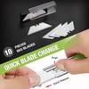 WORKPRO 3-Pack Folding Utility Knife Set, Quick Change Blade Box