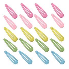 20Pcs Cute Colorful Snap Hair Clips for Girls 2 Inch Non-slip Metal Hair Barrettes for Kids Toddlers Teens Women Hair Accessories(Macaron Colors)