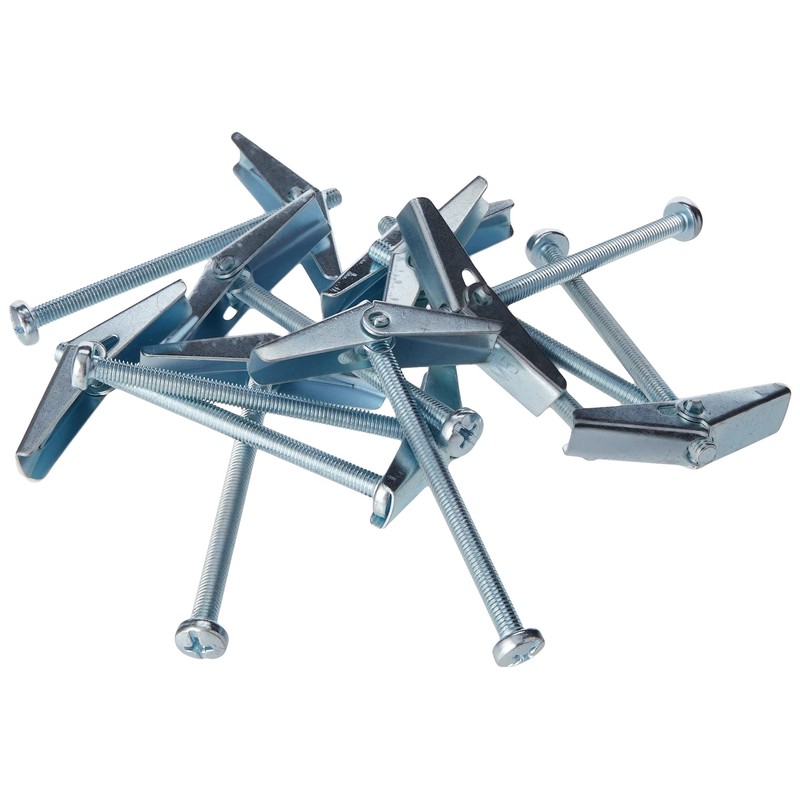 Merriway BH02599 (10 Pcs) Wing Spring Toggle for Plasterboard Hollow