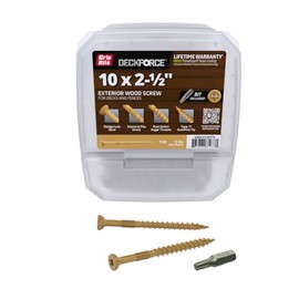 Grip-Rite GRDF212STT5 DeckForce #10 x 2-1/2" Nano Coated Wood Screws, Tan, 5lb Box