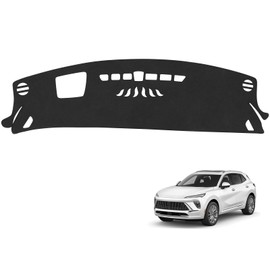 PeakPurit Black Dashboard Dash Board Cover Mat Carpet for Buick 2024 2025 2026 Envision Accessories (with HUD) Dash Cover Flannel Material Dash Mat Sunshade