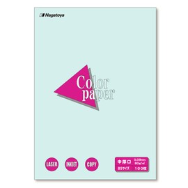 Nagatoya Shoten Color Paper Na-4210 B5 Medium Thickness, 100 Sheets Light Blue