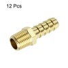sourcing map Brass Hose Barb Fittings 2pcs 3/8" Barbx1/4 NPT