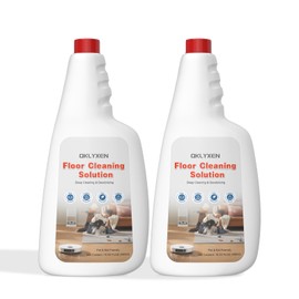 QKLYXEN 2 Bottle Floor Cleaning Solution Compatible with Roborock (Q5/Q7/Q8/Q10/S7/S8/Saros 10R/F25/Qrevo Series), Floor Cleaner Refill for All Robot Vacuums & Cordless Wet Dry Vacuum with Mopping