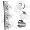 ORFOFE 50pcs Stainless Steel Cabinet Shelf Clips Shelf Support for