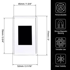 Small Magnetic Photo Frame, 20Pcs Mini Picture Frames for Photos 7 x 4.5cm/2.75 x 1.77 Inches Blank Acrylic Photo Frame Acrylic Fridge Magnetic Frame Blank Photo Frame Insert Fridge Magnets