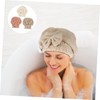 WOONEKY Coral Fleece Hair Dry Cap 3pcs Set Shower Drying